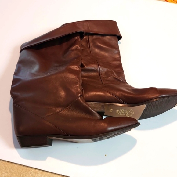 Vintage Mister Shoes Brown Leather boots Size 8.5 - Picture 5 of 7